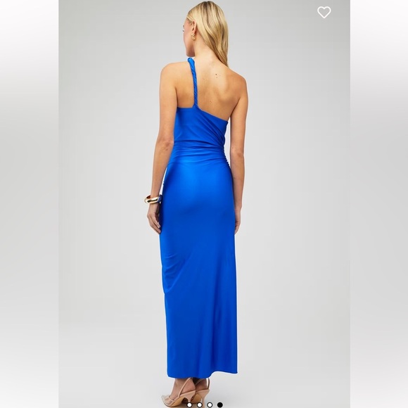 Baobab celele dress  Elegant Blue One-Shoulder Dress - Picture 4 of 8